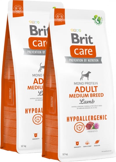 Brit Care Hypo Allergeen Adult Medium Lam & Rijst 2 x 12 kg