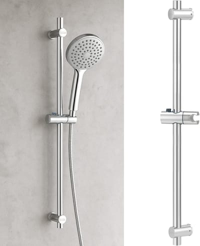 66cm Douchestang - Badkamerstang Van Roestvrij Staal Voor De Douche - Verstelbare Douchekophouder Voor Wandmontage - Schuifstang Met Douchekophouder