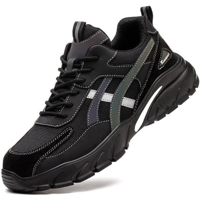 Werksneakers Heren Winter Veiligheidsschoenen Lichtgewicht Anti-Smash Heren Werkschoenen Laarzen Dames Beschermende Stalen Neus Schoenen Veiligheidslaarzen 35 black