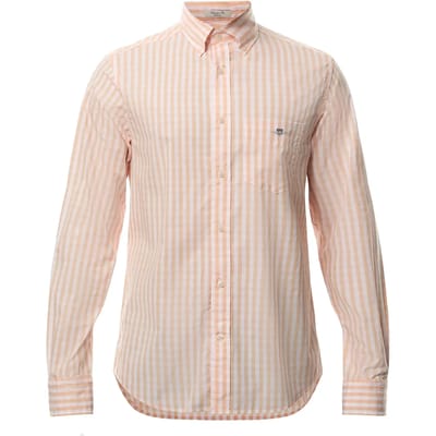 Gant Overhemd Classic Poplin Gingham Check Peachy Orange / male