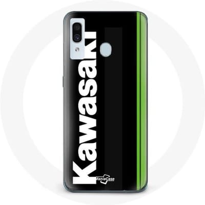 Coque - MANIACASE - Samsung Galaxy A30 - Noir - Souple - Kawasaki Logo