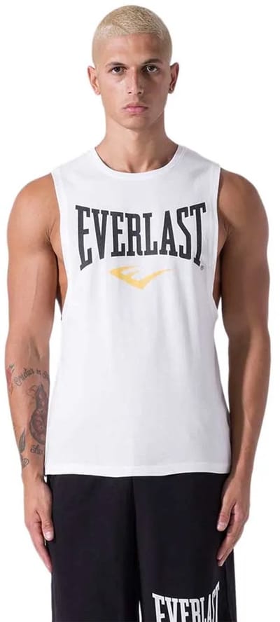 Everlast Logo Mouwloos T-shirt Wit 2XL Man