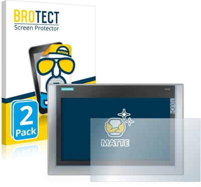 BROTECT - Screenprotector voor Siemens Simatic HMI TP 1200 Comfort Inox - Folie Beschermfolie matte 2 Stuks