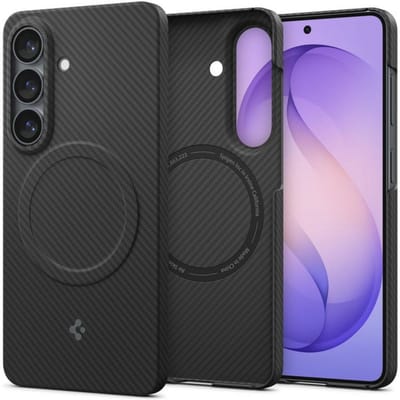 Spigen | Hoesje Geschikt voor Samsung Galaxy S26 Plus | Air Skin | Back Cover | met MagFit | Carbon Zwart