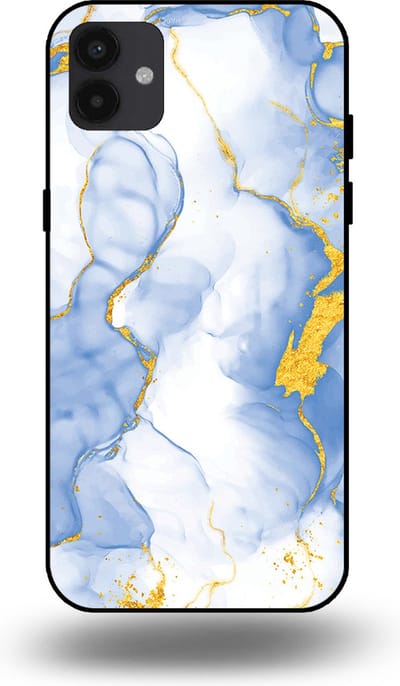 Smartphonica Telefoonhoesje Geschikt voor Samsung Galaxy A04 met Lichtblauw Goud Marmer Opdruk - TPU Backcover Case Lightblue Gold Marble Design geschikt voor Samsung Galaxy A04