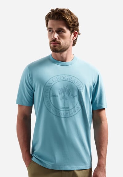 T-shirt met ronde hals en korte mouwen met print