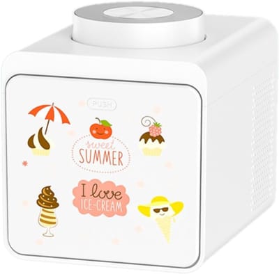 Mini Ijsmachine - Zelfgemaakte IJsmachine - Desserts Maken - Automatische Bediening - Huishoudelijk Gebruik - Rood