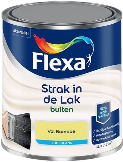 Flexa - Strak In De Lak Buitenlak Zijdeglans - Vol Bamboe - Mengverf - 1 L