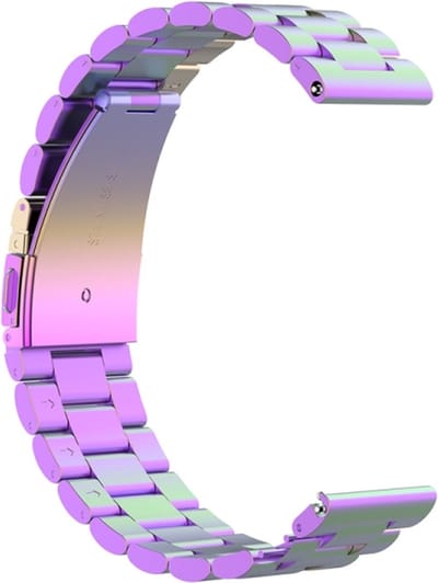 Stalen bandje - RVS - geschikt voor Huawei Watch GT Runner 2 / GT 2(e) 46 mm / GT 3 / 4 / 5 (Pro) 46 mm / Watch 3 (Pro) / Watch 4 (Pro) / GT 6 (PRO) 46mm - multicolor