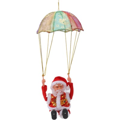 Ornements de Noël Parachute Forme Mignonne Sûr Écologique Polaire PC Ornement de Noël à Suspendre beige