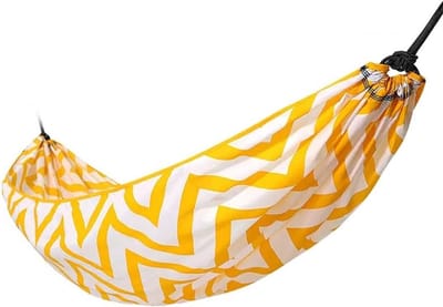 Draagbare Hangmat - Reis Hangmat - Buiten Ontspannen - Anti-rollover Ontwerp - 230 x 100 cm - Geel