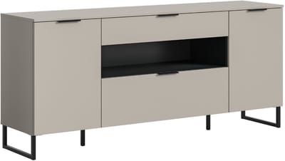 xonox.home Noida dressoir B/H/D: 80x185x41 cm in kasjmierlook en zwart