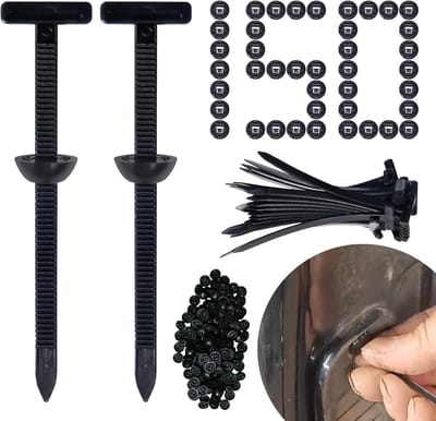 Dailygoods- Kabelbinder 150 stuks - Kabelbinderhouder - UV-bestendig - Nylon - Universeel inzetbaar - Voor auto/huishouden/machines - Binders