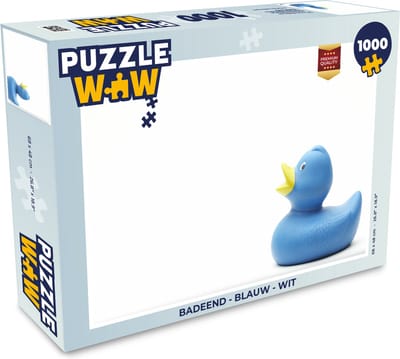 Puzzel Badeend - Blauw - Wit - Legpuzzel - Puzzel 1000 stukjes volwassenen