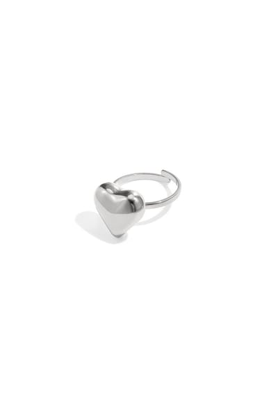 Statement Ring Klassiek Hart Goudkleur/Eén maat