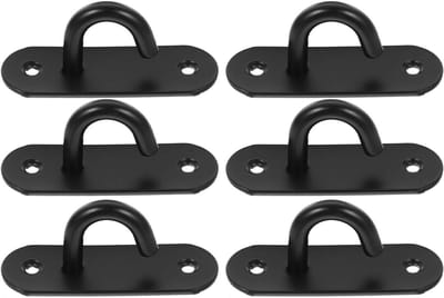 Wandankers Set - Muurhaken - Thuis Sporten - Roestvrij Staal - 6 Stuks - Zwart