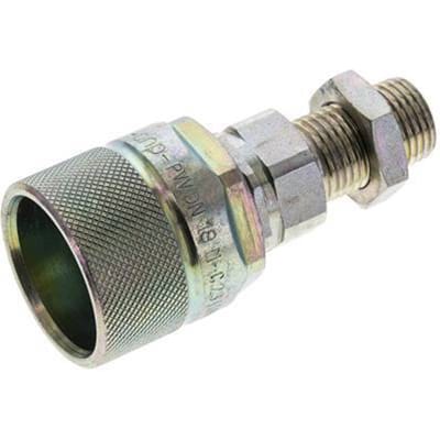 Stalen DN 10 Hydraulische Koppeling Insteeknippel 10 mm L Knelring Schotkoppeling ISO 14541/8434-1 D M28 x 2