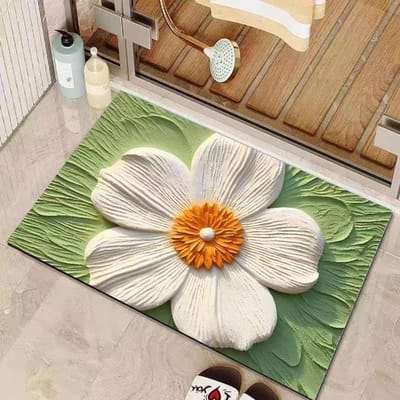 Olieverfstijl Diatomeeënaarde Mat 3D Visueel Stereo Badkamer Absorberende Sneldrogende Mat Huishoudelijke Antislip Mat 40 * 60cm
