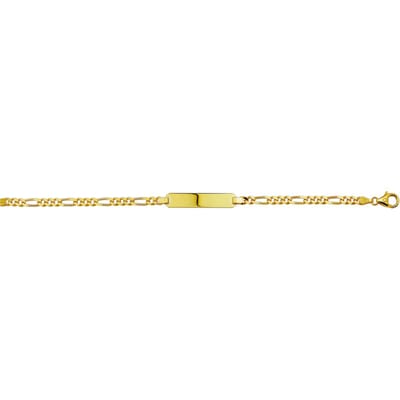 Graveerarmband Figaro Plaat 6,0 Mm