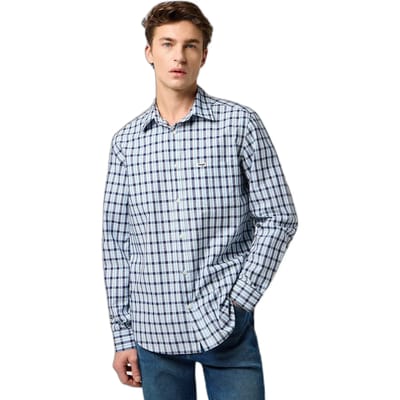 Wrangler 1 Pocket Regular Fit Overhemd Met Lange Mouwen Grijs S Man
