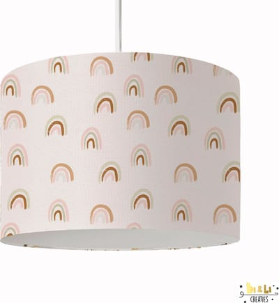 Hanglamp regenbogen - lampen - 30x30x24 cm - kinder & babykamer - kunststof - wit - excl. lichtbron