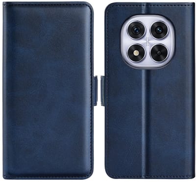 MobyDefend Hoesje - Geschikt voor Xiaomi Redmi Note 14 Pro 5G - Luxe Wallet Book Case (Sluiting Zijkant) - Blauw