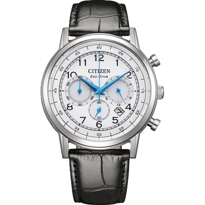 Citizen CA4630-02A Horloge - Leer - Zwart - Ø 42 mm