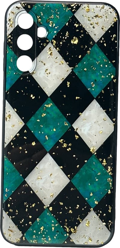 Silicone Hoesje Print - Backcover - Geschikt voor Samsung Galaxy A34 5G - Marmer Groen