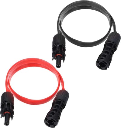 Zonnepaneel Kabel - Verlengkabel PV - Energie Opwekken - Plat Kabelontwerp - 06 Meter - Zwart Rood