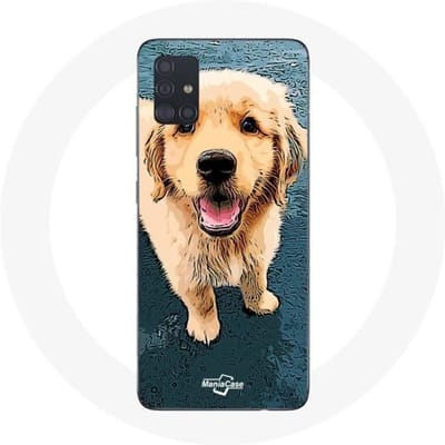 Samsung Galaxy A51 hoesje golden retriever puppy