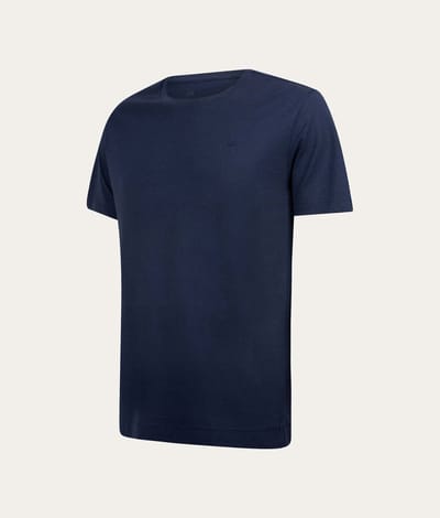 Undiemeister T-shirt Heren - Casual Fit - Ronde Hals - Mellowood Tencel - Storm Cloud (Blauw) - Maat S