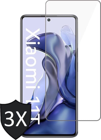 Screenprotector geschikt voor Xiaomi Mi 11T - Beschermglas - Glas Screen Protector - 3 Stuks