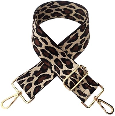 Dailygoods- Schouderriem Verstelbaar 80-130 cm - Tasriem - Draagriem - Katoen - Luipaardpatroon - 5 cm Breed - Tasband