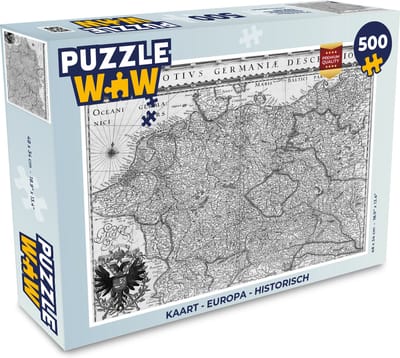 Puzzel Kaart - Europa - Historisch - Legpuzzel - Puzzel 500 stukjes