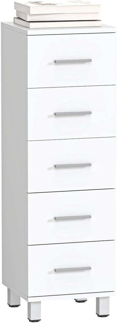 Homcom Ladekast-Spaanplaat-30L x 30B x 95H cm-Wit