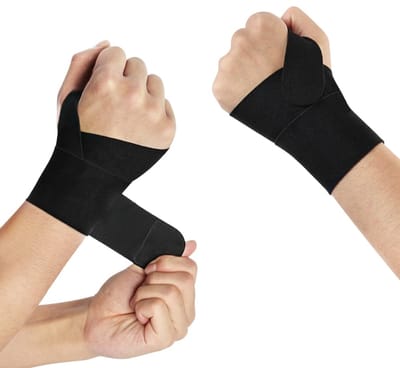 SnelShoppen - 2 Stuks Polssteun, Verstelbare Elastische Polsband voor Mannen en Vrouwen, Ademend en Comfortabel, Handbrace voor Kantoor, Gym, Tennis,