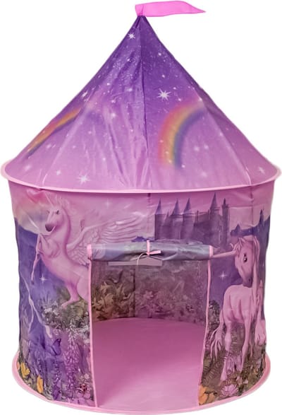 Speelgoedtopdeals - Speeltent Unicorn rond - 100 cm doorsnede - 135 cm hoog