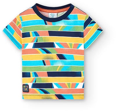 Boboli 308034 T-shirt Met Korte Mouwen Veelkleurig 9 Months Jongens,Meisjes