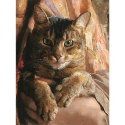 Volledige ronde DIY Diamond Cat 5D Diamond Painting Strass Mozaïek Decor 20X30CM black