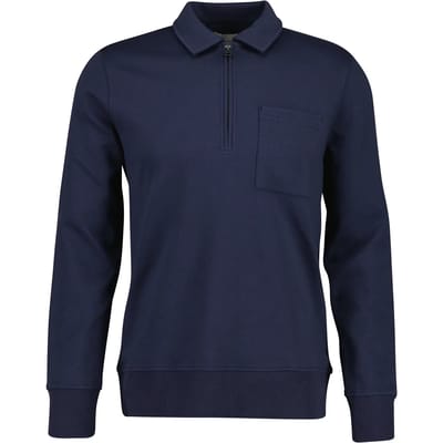 Sweatshirt 1/2 rits met polokraag Gant