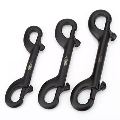 Dailygoods- Duikhaak 90mm - RVS - Antiroest - Dubbelzijdige Haak - Onderwateruitrusting - Eenvoudige bediening - Sterke bevestiging - Carabiner