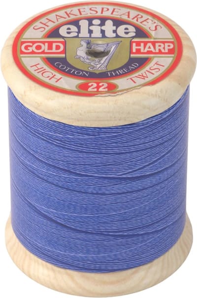 Bewaarblikje Cotton Reel Tin - Klosje Garen - Rond - Blik - Ø 7,5 x 9 cm - Blauw