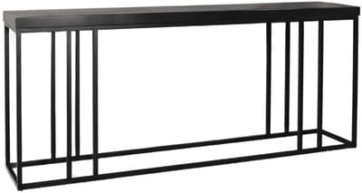 Bijzettafel 180cm duurzaam mangohout Don zwart industrieel side table