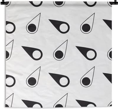 Wandkleed - Wanddoek - Kompas - Patronen - Reizen - 90x90 cm - Wandtapijt