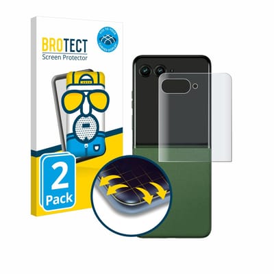 BROTECT - Screenprotector voor Motorola Razr 50 Ultra (Achterdisplay) - Folie Beschermfolie matte volledig dekking 2 Stuks