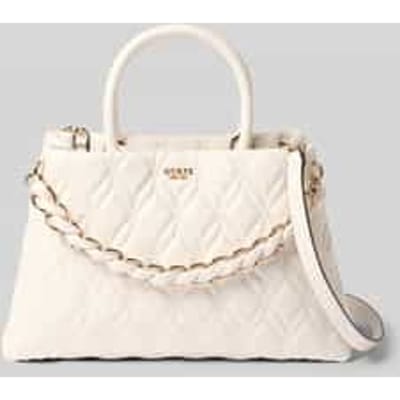 GUESS schoudertas handtas Maxine Girlfriend Satchel Cream White crème