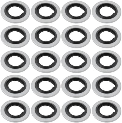 Dailygoods- Afdichtingen 50x - Nitrilrubber/Verzinkt Staal - Zelfcentraliserende Wasmachine - Dichtingsringen Sanitair - Binnendiameter 8,7 mm - Buitendiameter 14 mm - Dikte 1 mm - Afdichtingsringen