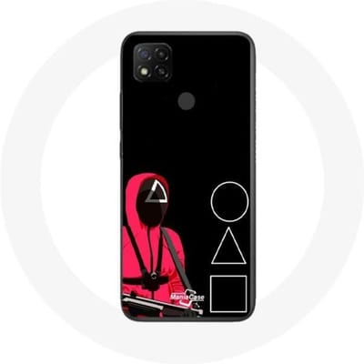 Coque Xiaomi Redmi 9C Squid Game Masques Triangle carré et Cercle