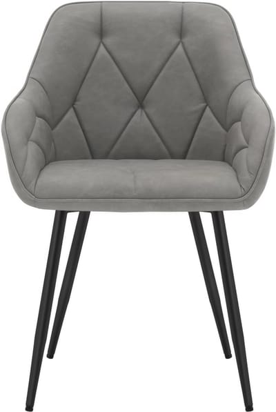 2 Stuks Eetkamerstoelen - Gestoffeerde Keukenstoelen met Rugleuning en Armleuningen - Metalen Poten - Voor Woonkamer, Kantoor of Kaptafel