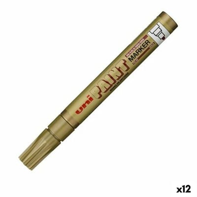 Permanente markeerstift Uni-Ball PX-20 Gouden 2,8 mm (12 Stuks)